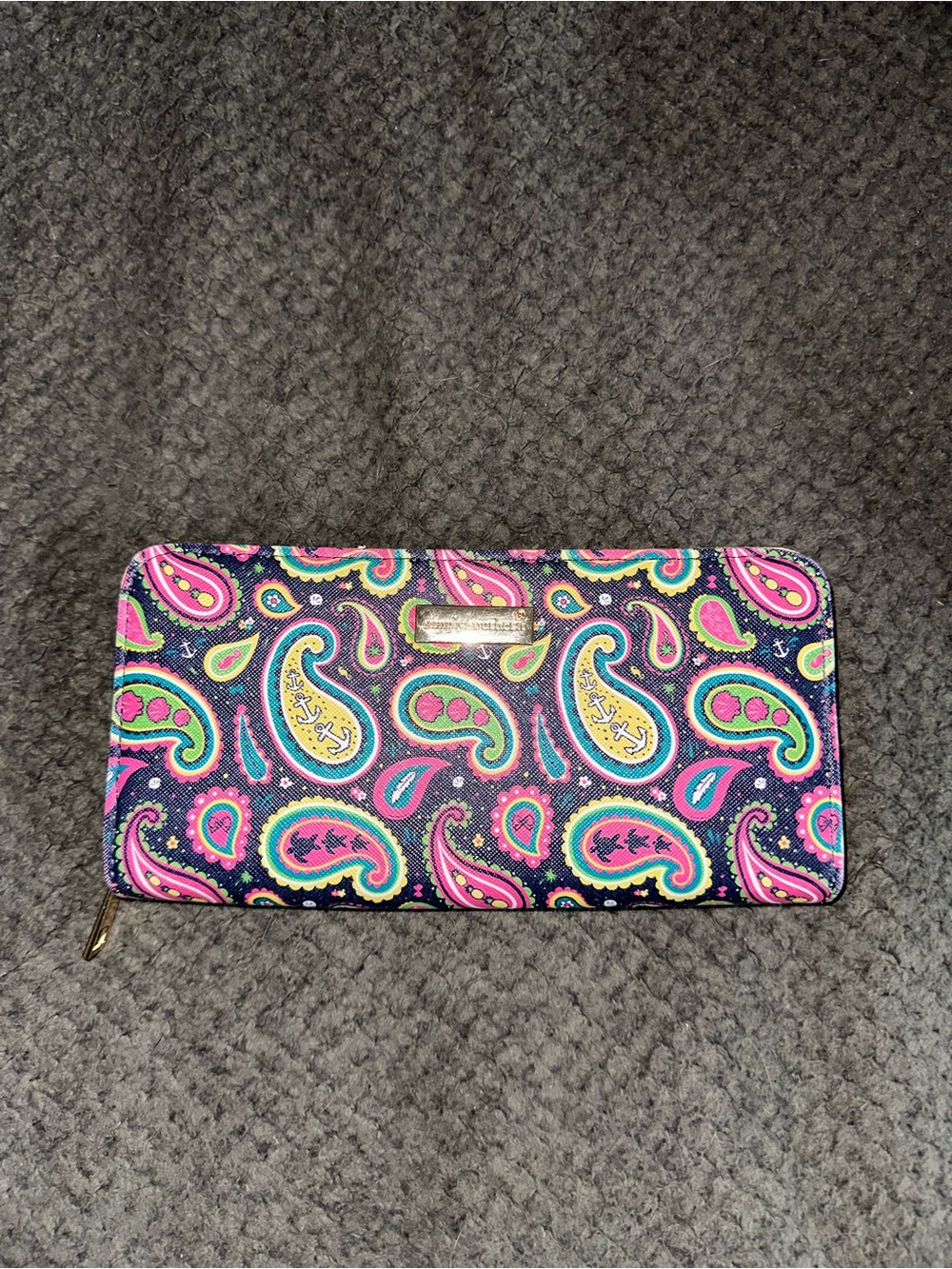Simply Southern Coastal Paisley Zip-Around Wallet